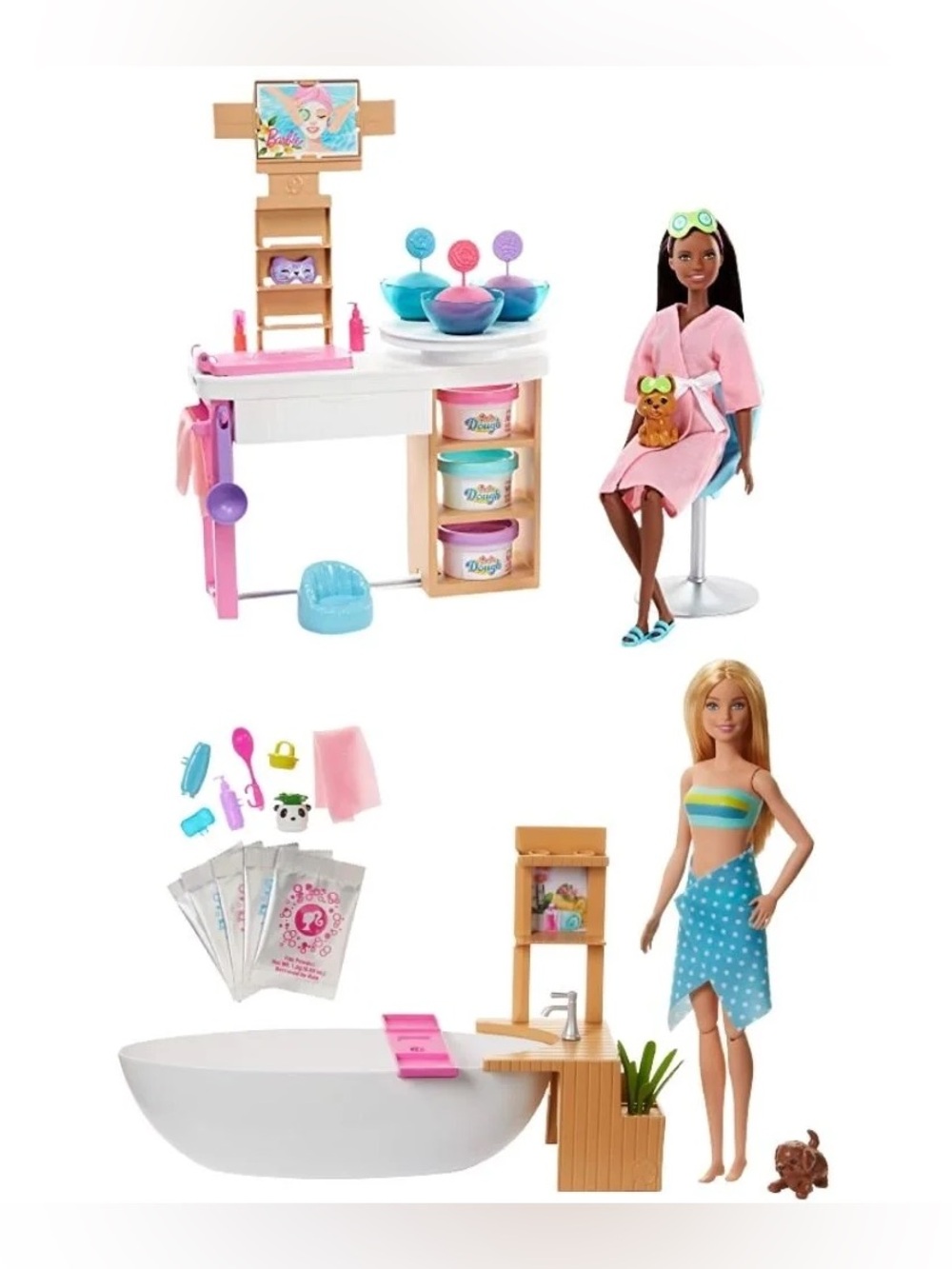 Barbie Face Mask Spa and Fizzy Bathtub Sets